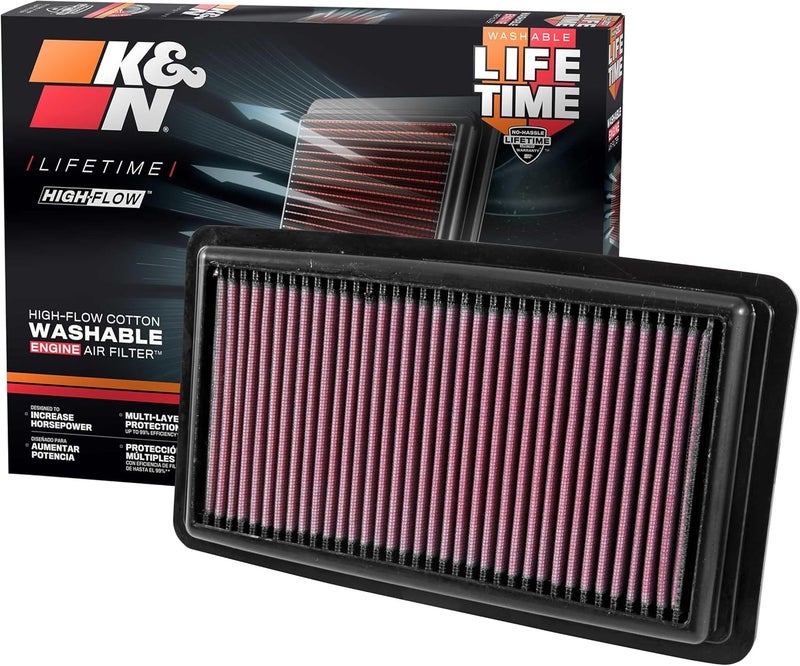 Kn High-Flow Original Lifetime Engine Air Filter: Increase Power: Premium, Washable: Compatible with 2016-2025 Acura/Honda: MDX, TLX, Odyssey, Pilot, Passport, Ridgeline, 33-5041 - Image 1